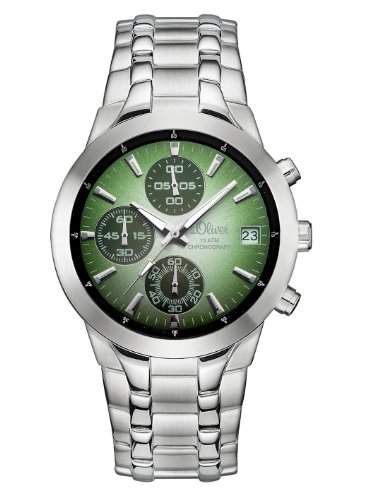 sOliver Herren-Armbanduhr XL Analog Quarz Edelstahl SO-2825-MC
