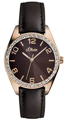 sOliver Damen-Armbanduhr XS Analog Quarz Leder SO-2920-LQ