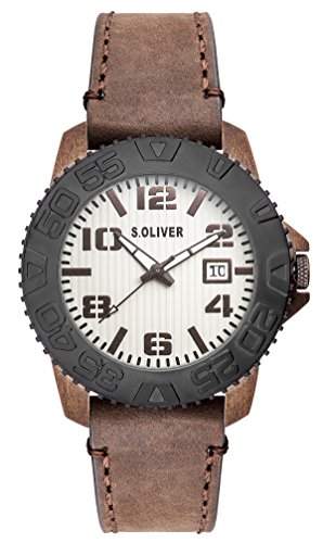 sOliver Herren-Armbanduhr XL Analog Quarz Leder SO-2934-LQ