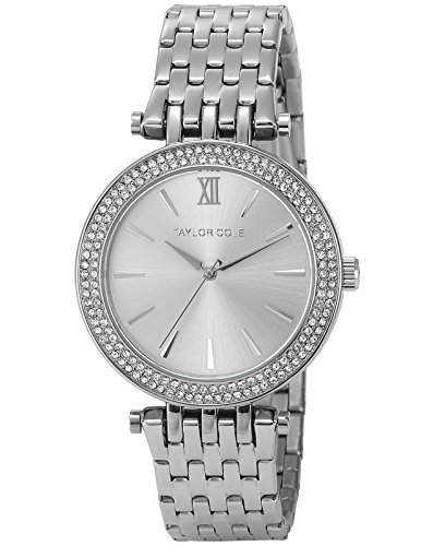 Taylor Cole Damen Armbanduhr XL Edelstahl Uhrband Silber TC003