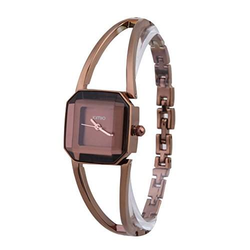 Chinatera Neue stilvolle elegante Armbanduhr mit Square Stahl Quarz Armband Armbanduhr Fuer Frauen Damen