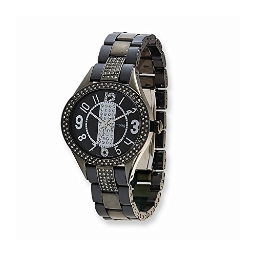 Moog Fashionista Exquisite schwarz IP vernickelt Schwarz keramische Uhr Moog Fashionista Exquisite Black IP plated Black Ceramic Watch