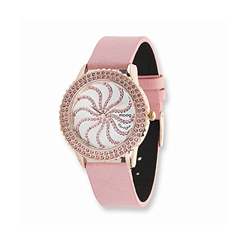 Moog Fashionista Vertigo weisses Zifferblatt Rosa Leder Uhr Moog Fashionista Vertigo White Dial Pink Leather Watch