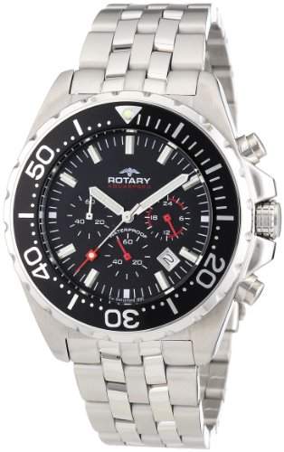Rotary Herren-Armbanduhr XL Aquaspeed Chronograph Edelstahl AGB00013C04