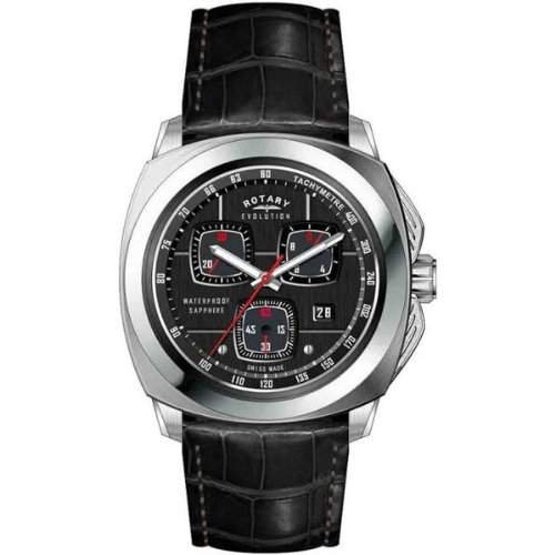 Rotary Herren-Armbanduhr XL Evolution Chronograph Leder EGS00001TZ104