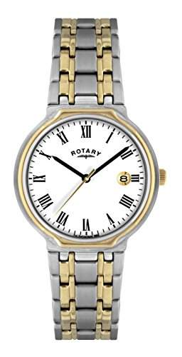 Rotary Herren-Armbanduhr Analog Quarz Edelstahl beschichtet GB0023101