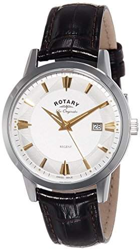 Rotary Herren-Armbanduhr Analog Quarz Edelstahl beschichtet GB0270101