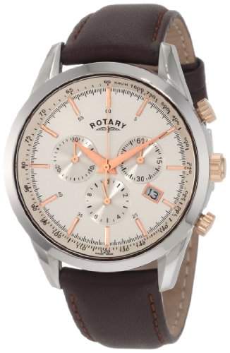 Rotary Herren-Armbanduhr XL Timepieces Chronograph Leder GS0004302