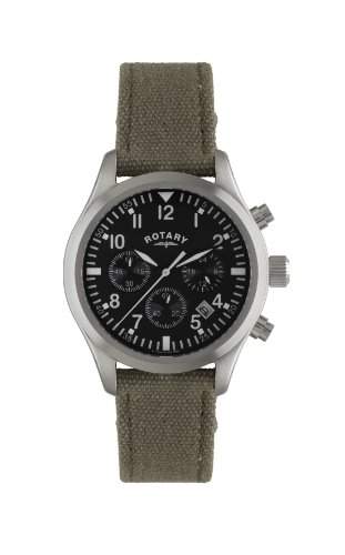 Rotary Herren-Armbanduhr XL Timepieces Chronograph Quarz Textil GS0268019