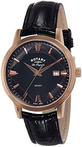 Rotary Herren-Armbanduhr Analog Quarz Leder GS9011604