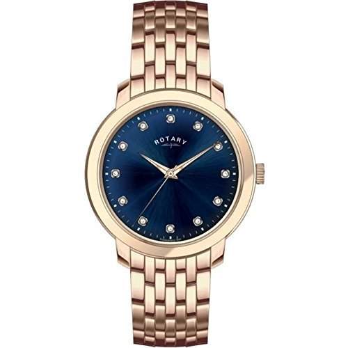 Rotary Watches Damen-Armbanduhr Sloane Analog Quarz Edelstahl beschichtet LB0246205
