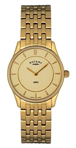 Rotary Watches Damen-Armbanduhr Ultra Slim Analog Quarz Edelstahl beschichtet LB0820303