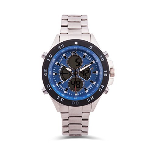 YAKI Armbanduhr Herrenarmbanduhr Analog Digital Quarz Uhr Blau 720 BLU