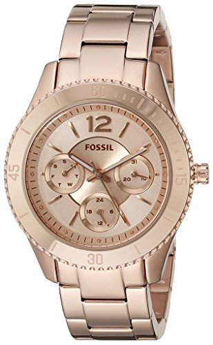 Fossil Damen es3815 Stella Multifunktions Rose goldfarbene Edelstahl Armbanduhr