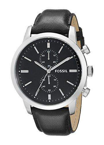 Fossil Herren-Armbanduhr XL Townsman Chronograph Quarz Leder FS4866