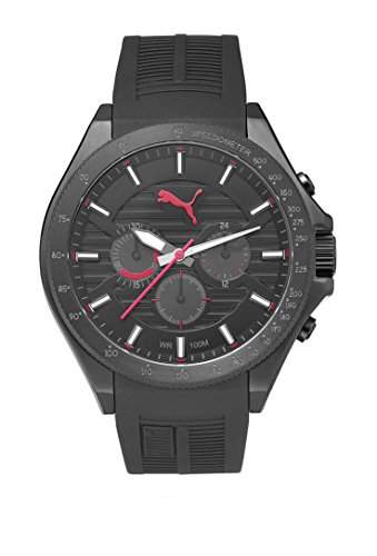Puma Time Herren-Armbanduhr PU- Forward black red Analog Quarz Kautschuk PU104021001