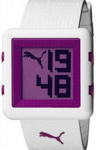 Puma Time Damen-Armbanduhr Smash White Digital Quarz Plastik PU910842003