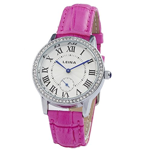 Montre Concept Uhr analog Frau Armband leder rosa gehaeusering rund farbe silber zifferblatt silber MVS 2 00072