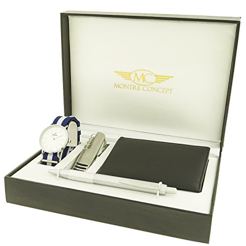 montre concept Geschenk Set Armbanduhr mit Messer Multifunktions Portfolios Y Stift ccp 1 0082
