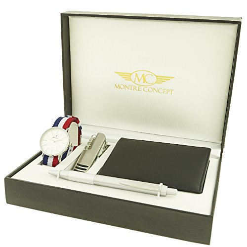 montre concept Geschenk Set Armbanduhr mit Messer Multifunktions Portfolios Y Stift ccp 1 0081