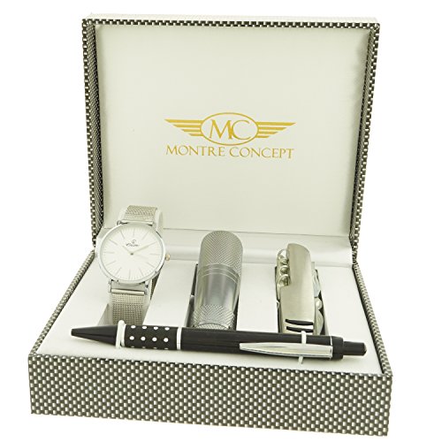montre concept Geschenk Set Uhr mit Taschenlampe Messer Multifunktions Y Stift ccl 1 0079
