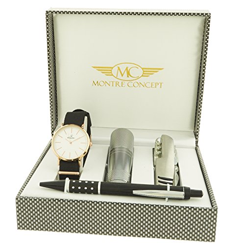 montre concept Geschenk Set Uhr mit Taschenlampe Messer Multifunktions Y Stift ccl 1 0086