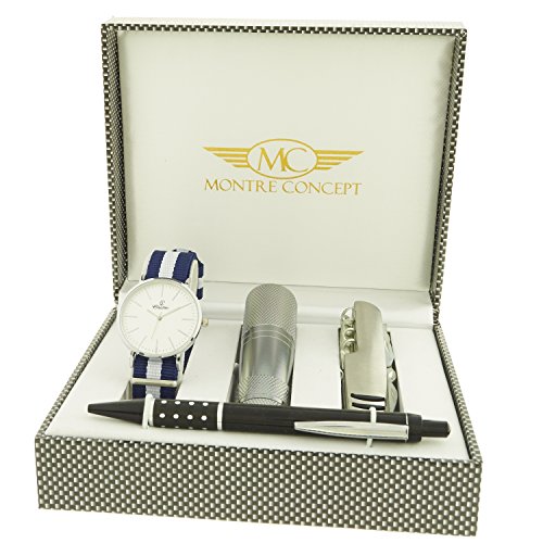 montre concept Geschenk Set Uhr mit Taschenlampe Messer Multifunktions Y Stift ccl 1 0082