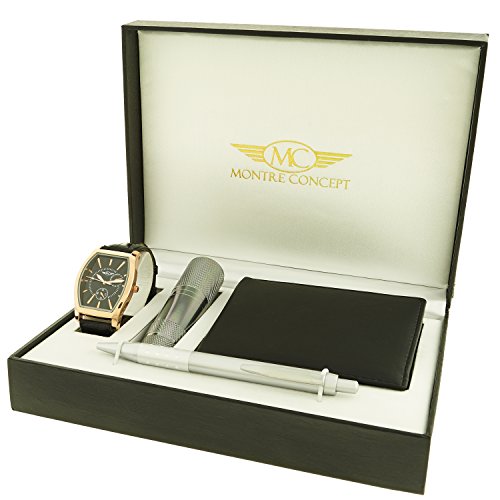 montre concept Geschenk Set Uhr mit Taschenlampe Portemonnaie Y Stift clp 1 0074