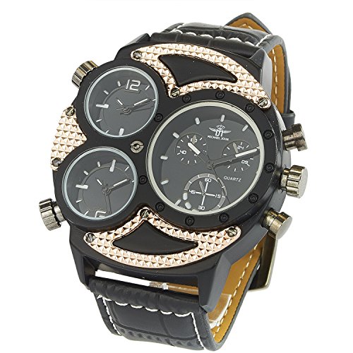 Montre Concept Uhr analog Maenner Armband kunstleder schwarz gehaeusering rund farbe schwarz zifferblatt schwarz MVS 1 0006