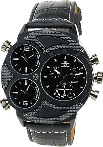 Montre Concept Uhr analog Maenner Armband kunstleder schwarz gehaeusering rund farbe schwarz zifferblatt schwarz MVS 1 0008