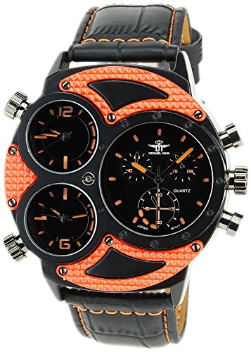 Montre Concept Uhr analog Maenner Armband kunstleder schwarz gehaeusering rund farbe schwarz zifferblatt schwarz MVS 1 0009