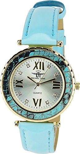 Montre Concept Uhr analog Frau Armband kunstleder blau gehaeusering rund farbe gold zifferblatt silber MVS 2 00027