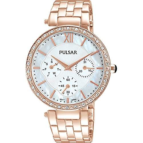 Pulsar Womens Rose Gold Stainless Steel Bracelet Watch PP6214X1