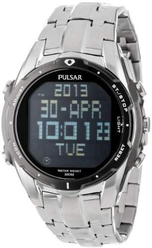 Pulsar Mens World Time Alarm Chronograph Watch PQ2001