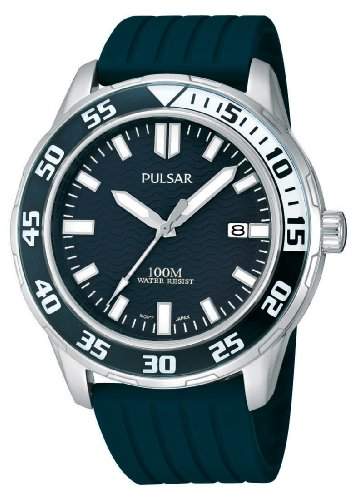 Pulsar Uhren Herren-Armbanduhr XL Sport Analog Quarz Kautschuk PS9117X1