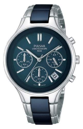 Pulsar Uhren Damen-Armbanduhr Modern Chronograph Quarz Keramik PT3263X1