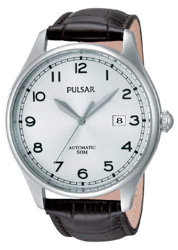 Pulsar Herren-Armbanduhr XL Klassik Analog Automatik Leder PU4033X1