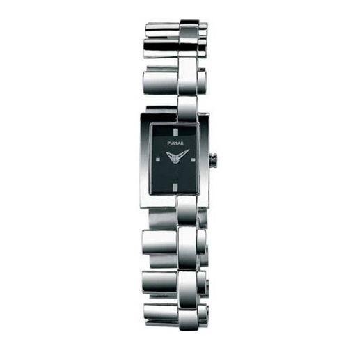 Pulsar Damen 16mm Silber delstahl Armband Gehaeuse Mineral Glas Uhr PEGA47