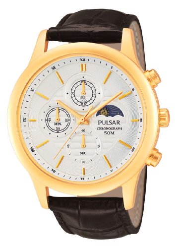 Pulsar Uhren XL Klassik Chronograph Quarz Leder PV9002X1