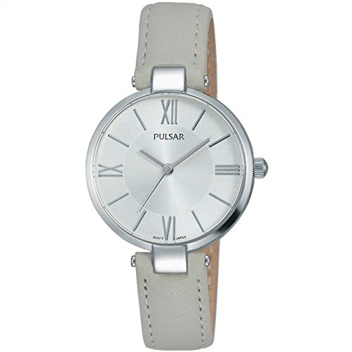 Pulsar Ladies Stainless Steel Taupe Leather Strap Watch