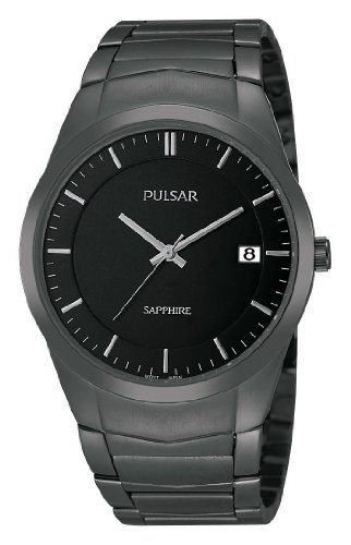 Pulsar Uhren XL Modern Analog Quarz Edelstahl beschichtet PS9141X1