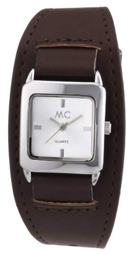 MC Timetrend Damen-Armbanduhr mit braunem Unterlegband aus Kunstleder, Analog Quarz 50552