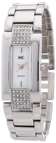 MC Timetrend Damen-Armbanduhr mit Kristallsteinen Analog Quarz Metallband 19623