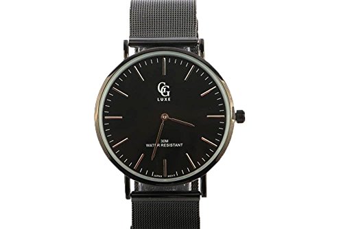 GG Luxe Armbanduhr Schwarze Armband Milanaise XEK