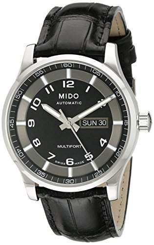 Mido Herren-Armbanduhr XL Multifort Analog Automatik Leder M0054301605280