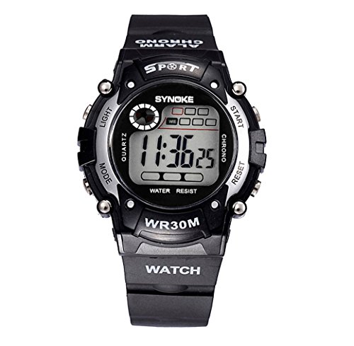 Tangda Jungen Maedchen Armband Uhr Chronograph Battery Calendar Noctilucen Schule Uhr Sport Uhren Wristband Digital Watch Schwarz Band