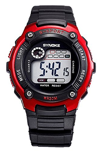 SYNOKE Multifunktion Unisex Sport Digitale Uhr rot