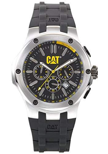 CAT Herren-Armbanduhr Analog Gummi Schwarz A114321124