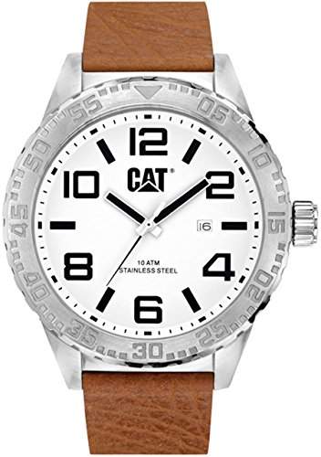 CAT Herren-Armbanduhr Camden XL 52MM Analog Quarz Leder NH14135232