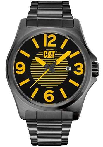 CAT Herren-Armbanduhr Analog Edelstahl beschichtet Schwarz PK16112137